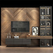 Anti-fingerprint Stainless Steel TV Cabinet Wall Mounted For Living Room