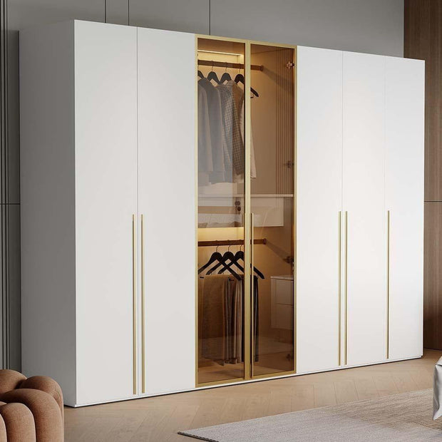 Soft Close Hinges Combination Stainless Steel Wardrobe For Home Bedroom