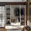 For Guest Room Combination Stainless Steel Wardrobe Cabinet With Soft Close Hinges And Shelves