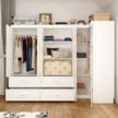 Mirror Door And Stainless Steel Body Combination Wardrobe Cabinet For Home