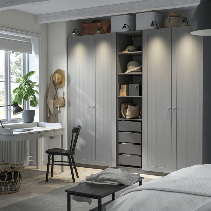 Custom Partition Built-in Stainless Steel Wardrobe For Small Bedroom