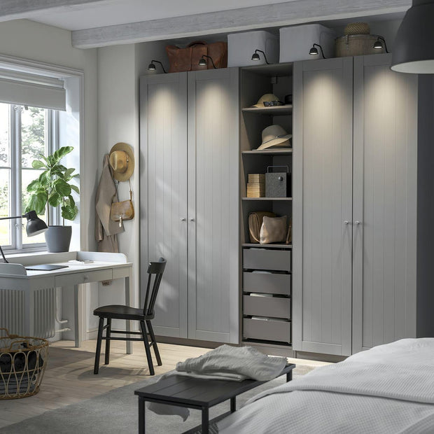 Custom Partition Built-in Stainless Steel Wardrobe For Small Bedroom