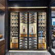 Humidity Alarm Function Stainless Steel Freestanding Wine Cabinet For Living Room