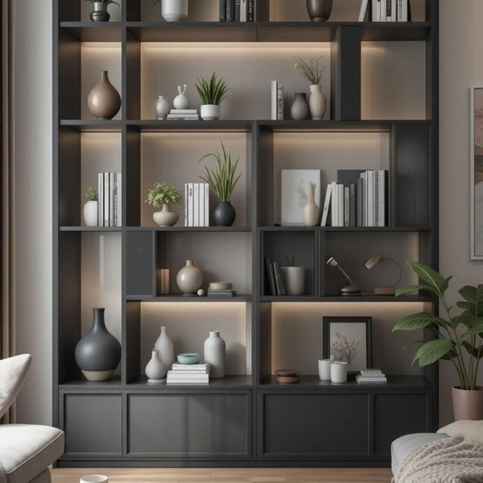 Corrosion-resistant Freestanding SS304 Stainless Steel Bookshelf With Bookends For Study Room