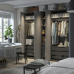 Custom Partition Built-in Stainless Steel Wardrobe For Small Bedroom