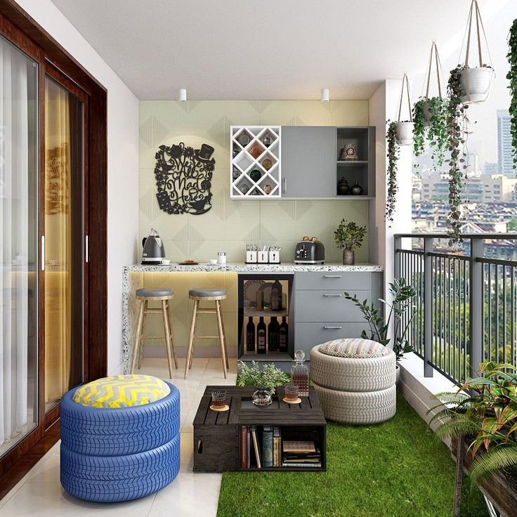 Stainless Steel Balcony Cabinet With Adjustable Racks For Home Balcony