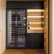 For Apartment 304 Stainless Steel Built-in Wine Storage Cabinet With Wine Glass Holder