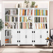 Freestanding 304 Stainless Steel Bookshelf With Stationery Tray For Home Study