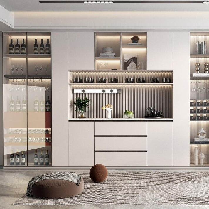 Digital Thermometer 304 Stainless Steel Built-in Wine Cabinet For Home Bar With Anti-corrosion