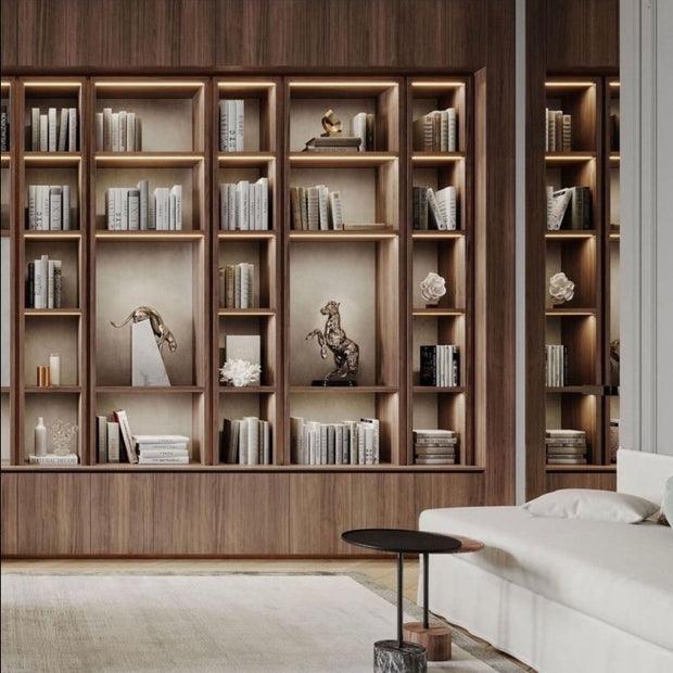 Built-in 304 Stainless Steel Bookshelf With Height-adjustable Shelves For Home Study