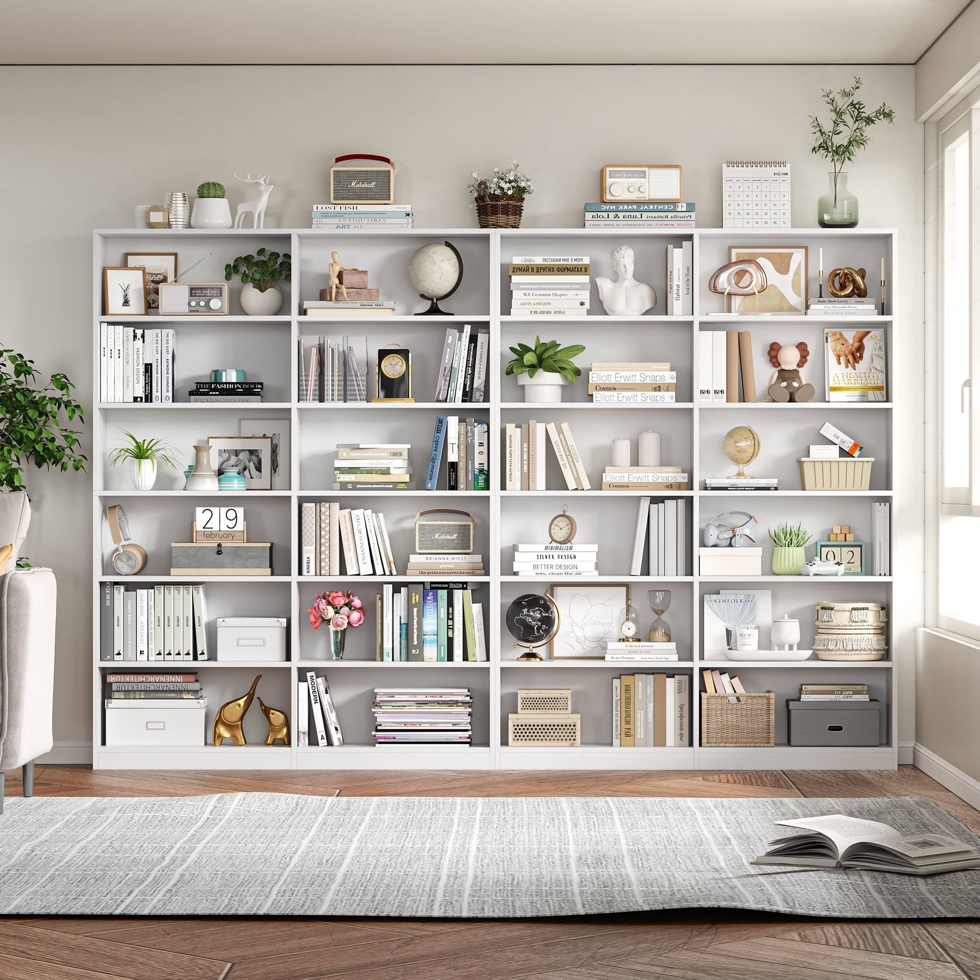 Freestanding 304 Stainless Steel Bookshelf With Moisture-proof Back Panel For Basement