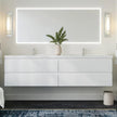 For Modern Bathroom Wall Hung Stainless Steel Bathroom Dressing Table Cool To The Touch With Smart Mirror