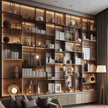 For Family Study Room Built-in SS304 Stainless Steel Bookshelf With Multi-layer Storage