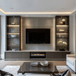 304 Stainless Steel TV Cabinet Built-In With Remote Storage For Family Room
