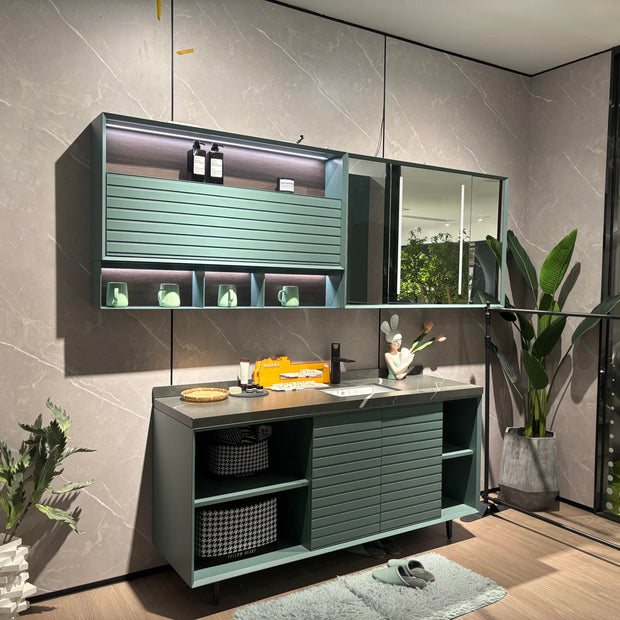 Shock Resistance Wall Hung SS304 Stainless Steel Bathroom Cabinet With Medicine Cabinet