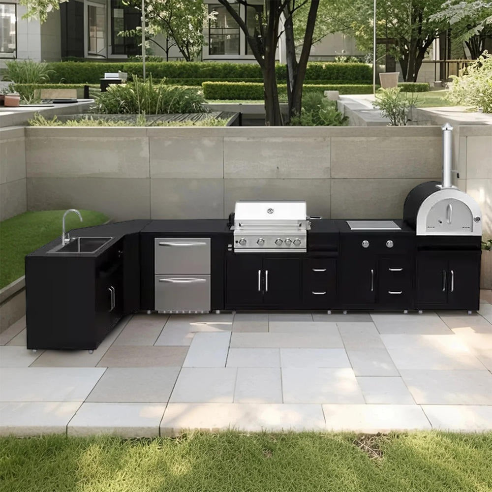 For Outside Modular Stainless Steel Outdoor Kitchen Antirust With Outdoor Grill