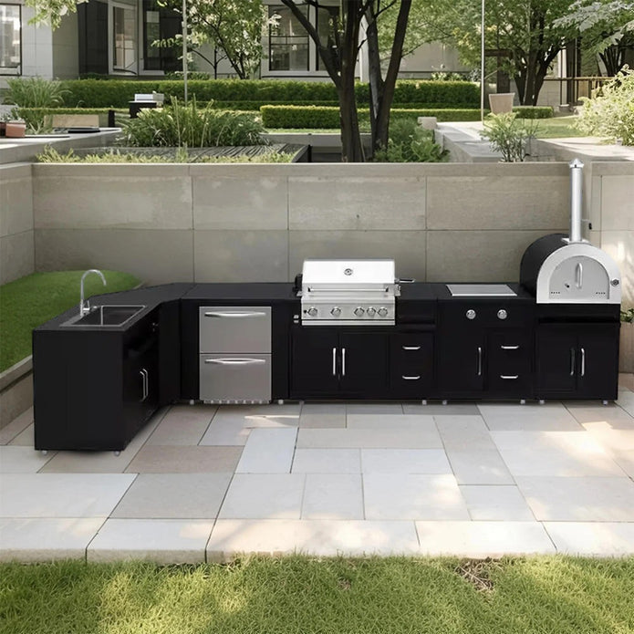 For Outside Modular Stainless Steel Outdoor Kitchen Antirust With Outdoor Grill