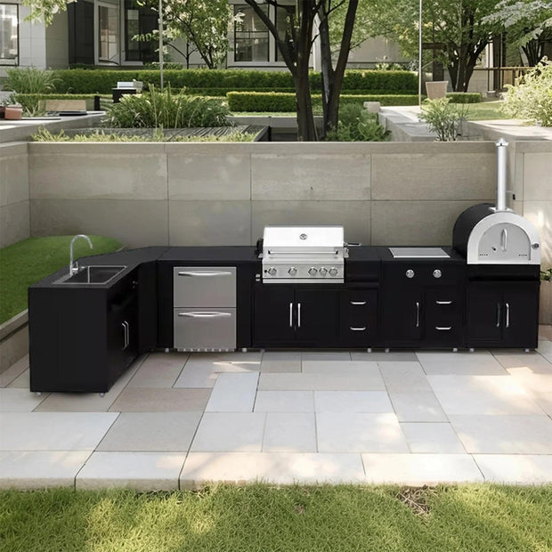 For Outside Modular Stainless Steel Outdoor Kitchen Antirust With Outdoor Grill