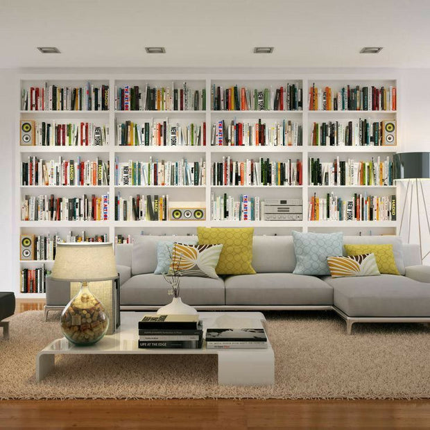 Built-in 304 Stainless Steel Bookshelf With Magazine Pocket For Living Room
