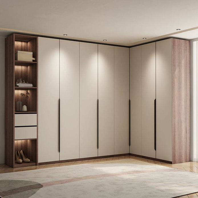 Adjustable Shelves Built-in Stainless Steel Wardrobe For Apartment Bedroom