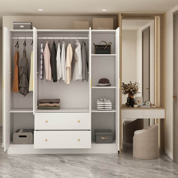 Zoned Storage Clothes Shoes Accessories Combination Stainless Steel Wardrobe For Home