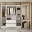 Zoned Storage Clothes Shoes Accessories Combination Stainless Steel Wardrobe For Home