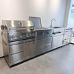 European Style Modular SS304 Stainless Steel Outdoor Kitchen BBQ Island Corrosion Preventive