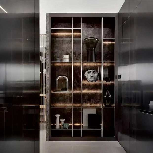 For Guest Room Wall Built-in SS304 Stainless Steel Bookshelf With Compact Storage