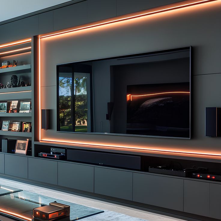 Anti-scratch Stainless Steel TV Cabinet Floor Standing With Media Shelves For Living Room