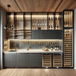 Quiet Operation 304 Stainless Steel Built-in Wine Cabinet For Guest Room