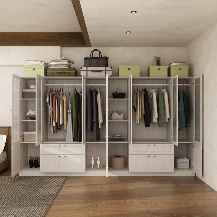 Shoe Display Shelves Walk-in Stainless Steel Wardrobe For Villa Dressing Room