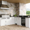 For Villa Modular Stainless Steel Outdoor Kitchen Grill Island Anti Deformation