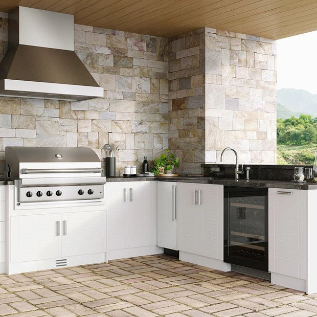 For Villa Modular Stainless Steel Outdoor Kitchen Grill Island Anti Deformation