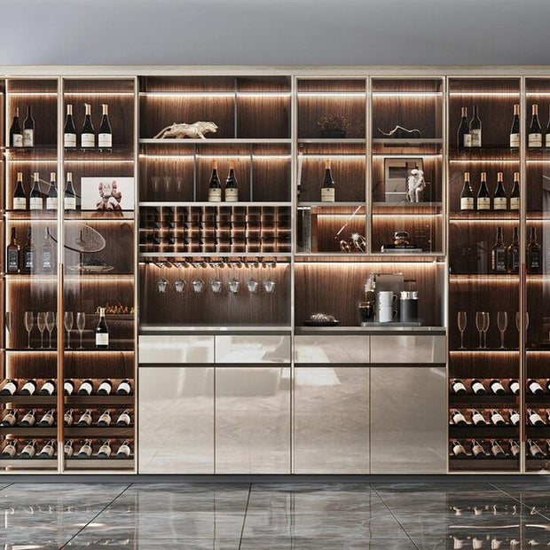 Constant Humidity Control 304 Stainless Steel Built-in Wine Cabinet For Kitchen