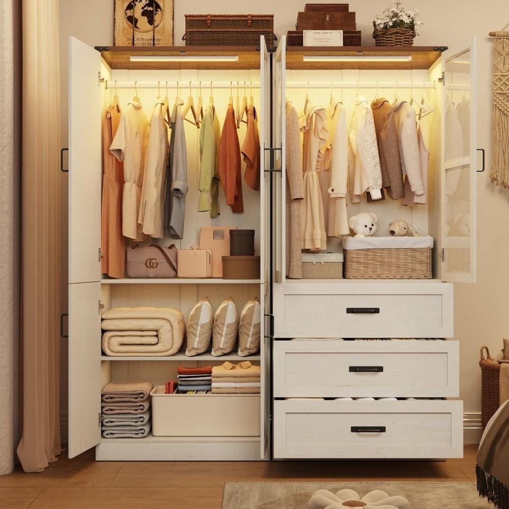 Drawer Organizer Freestanding Stainless Steel Wardrobe Cabinet For Apartment Bedroom