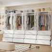 Anti-scratch Doors Combination Stainless Steel Wardrobe Cabinet For Villa