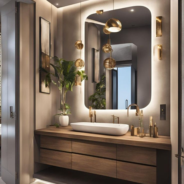 Wall Hung 304 Stainless Steel Bathroom Vanity Set Antibacterial Easy To Clean And Hygienic
