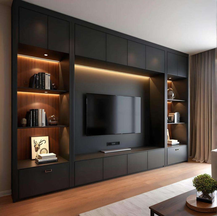 Wide Top SS304 Stainless Steel TV Cabinet Built-In For Living Room
