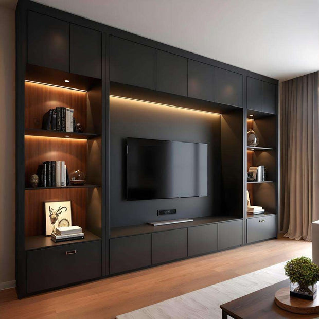 Wide Top SS304 Stainless Steel TV Cabinet Built-In For Living Room