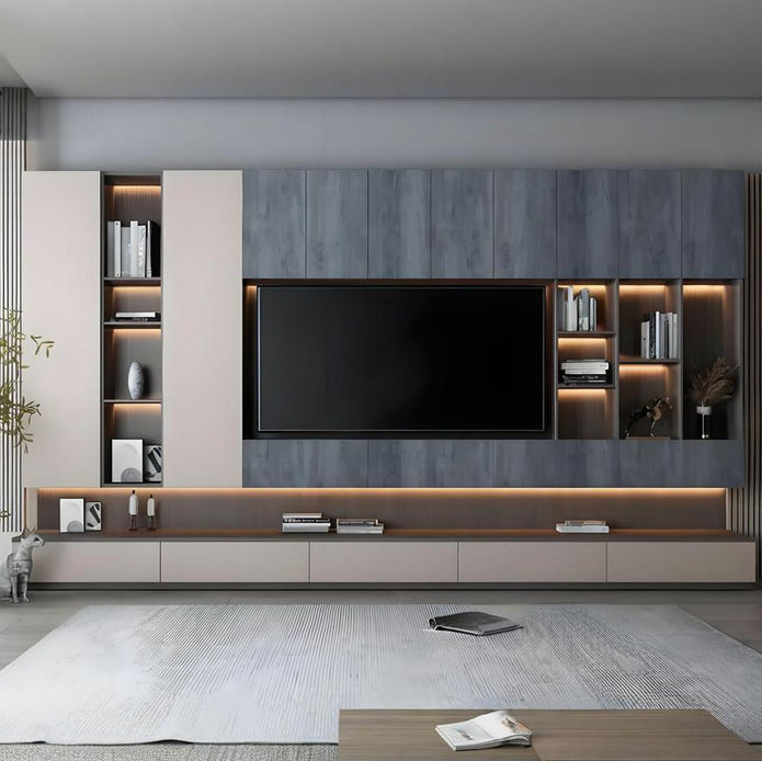 Cable Grommets SS304 Stainless Steel TV Cabinet Wall Mounted For Living Room