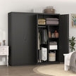 Anti-fingerprint Finish Freestanding Stainless Steel Wardrobe For Home