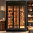 Glass Door Anti-fog Design 304 Stainless Steel Freestanding Wine Storage Cabinet For Dining Room