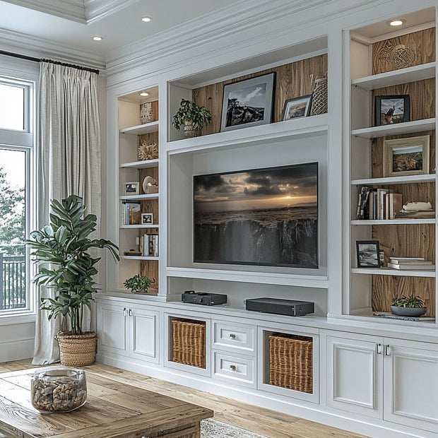 High Load-bearing SS304 Stainless Steel TV Cabinet Built-In For Living Room