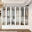 Hanging Rail And Shelves Built-in Stainless Steel Wardrobe For Kids Room