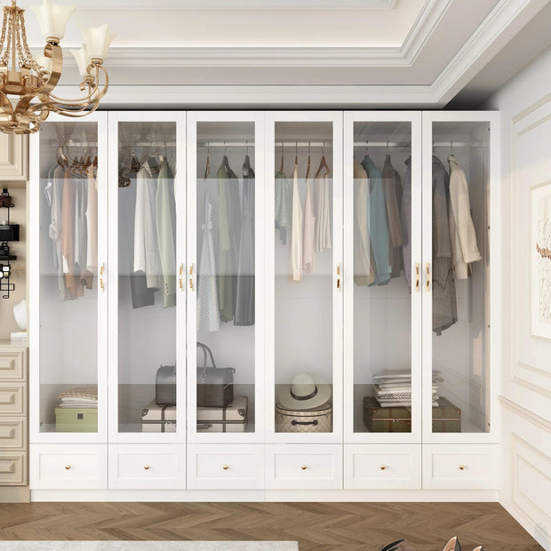 Hanging Rail And Shelves Built-in Stainless Steel Wardrobe For Kids Room