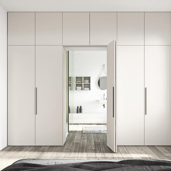 Solid Stainless Steel Doors Built-in Wardrobe For Villa Master Bedroom