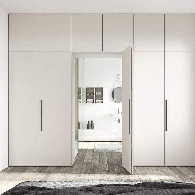Solid Stainless Steel Doors Built-in Wardrobe For Villa Master Bedroom