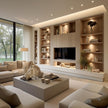 304 Stainless Steel TV Cabinet Floor Standing With Multi-layer Storage For Living Room