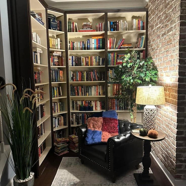 Built-in Stainless Steel Bookshelf With File Organizer For Study Room