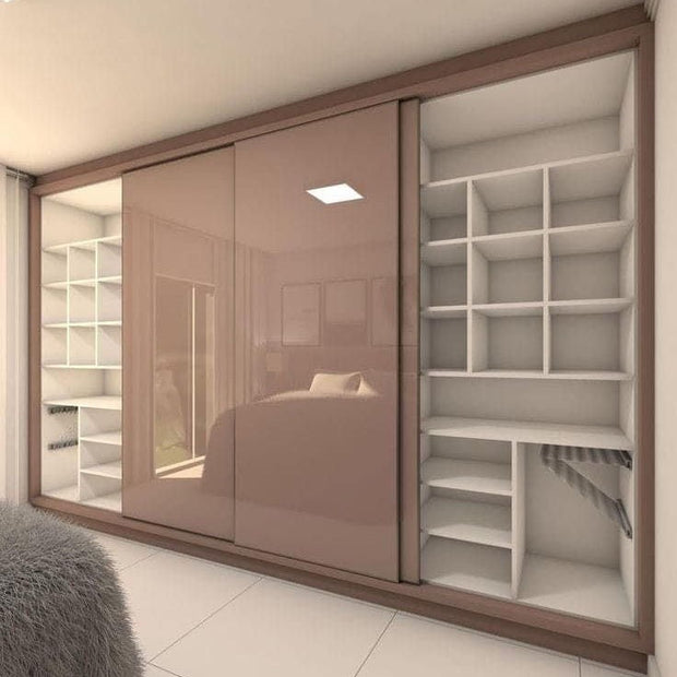 Soft Close Drawers Built-in Stainless Steel Wardrobe For Guest Bedroom